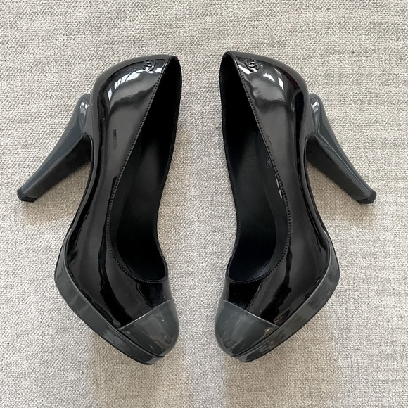 CHANEL Shoes - Authentic Chanel platforms potent leather pumps